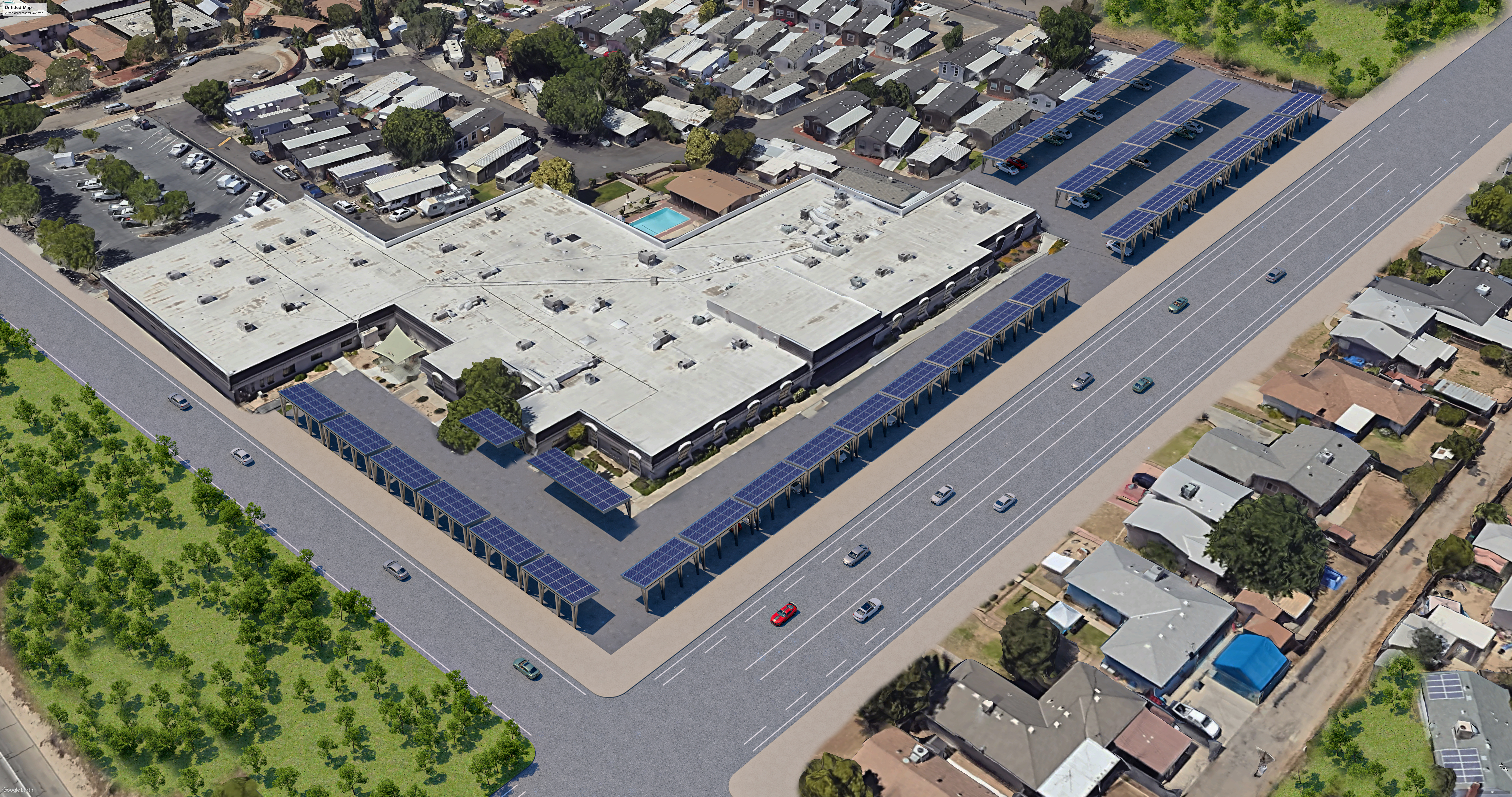 Solar Carports 1990 E. Gettysburg Avenue, Fresno, CA/USA